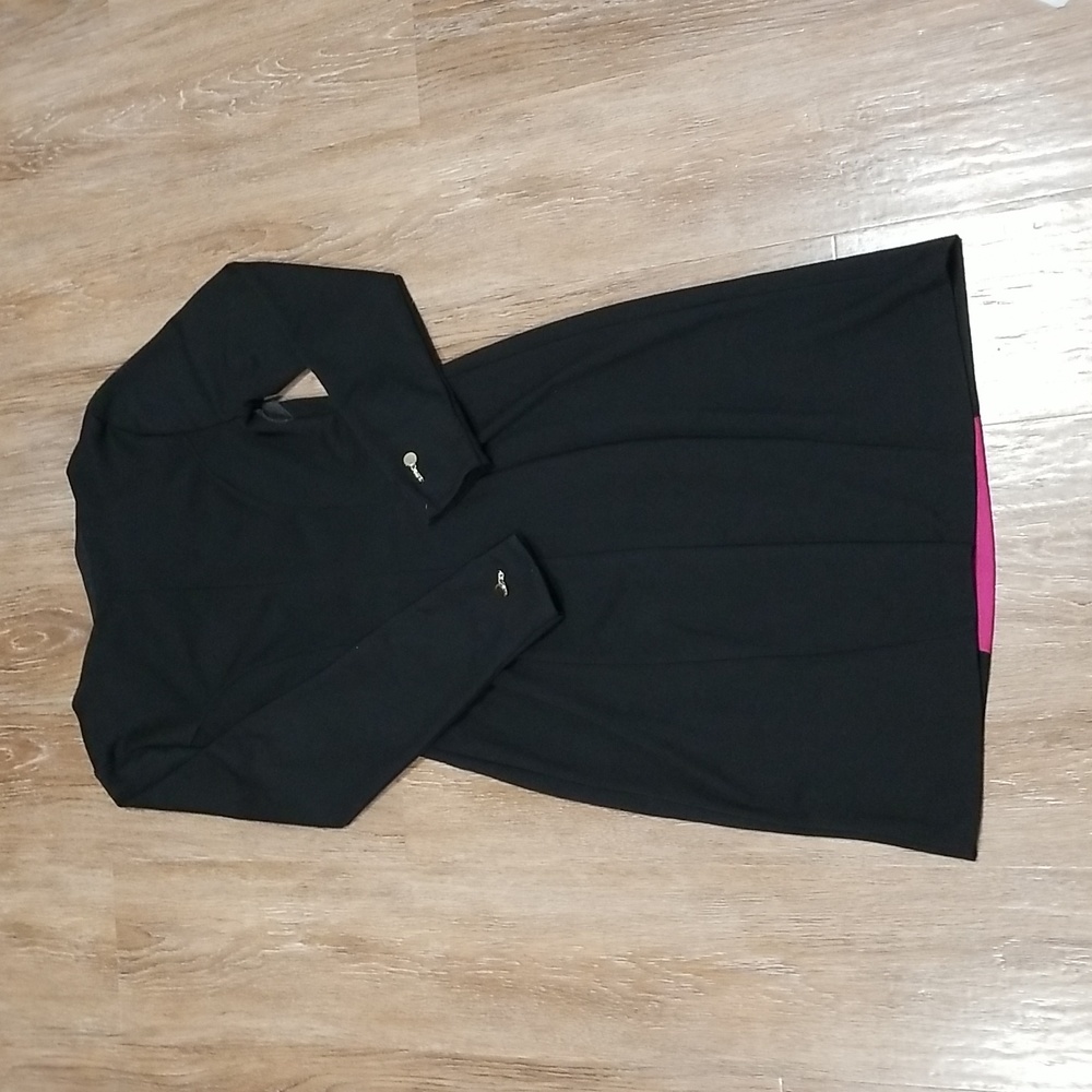 (8) Nygard Collection Comfortable Date Night Bodycon Fitted Color Block Midi - Picture 9 of 11
